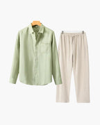 Proper Noble Linen Combo Long Sleeve