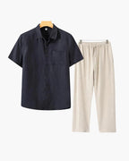 Proper Noble Linen Combo Short Sleeve