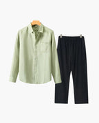 Proper Noble Linen Combo Long Sleeve