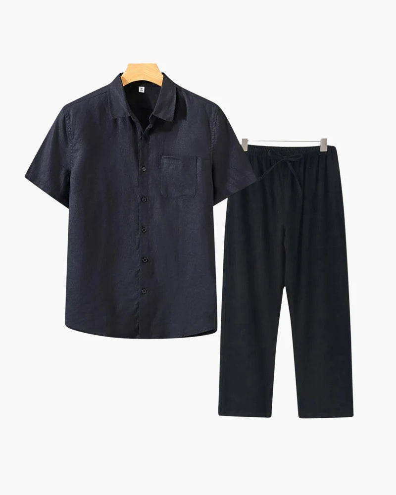 Proper Noble Linen Combo Short Sleeve