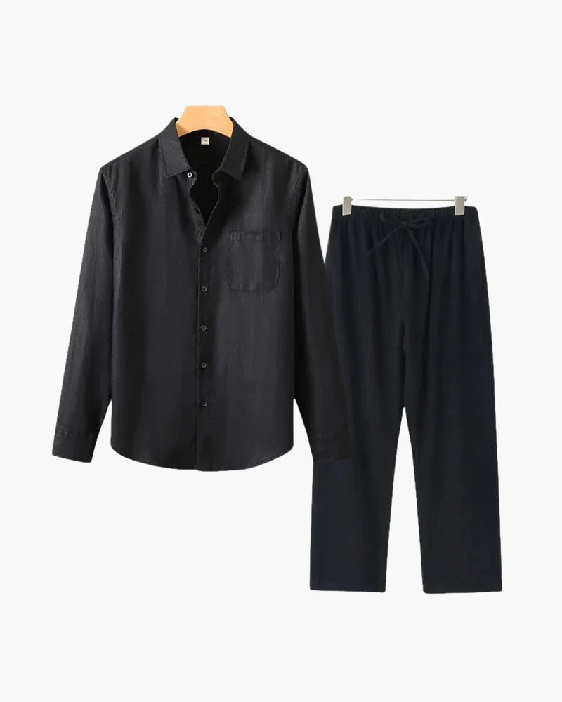 Proper Noble Linen Combo Long Sleeve