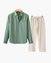 Proper Noble Linen Combo Long Sleeve