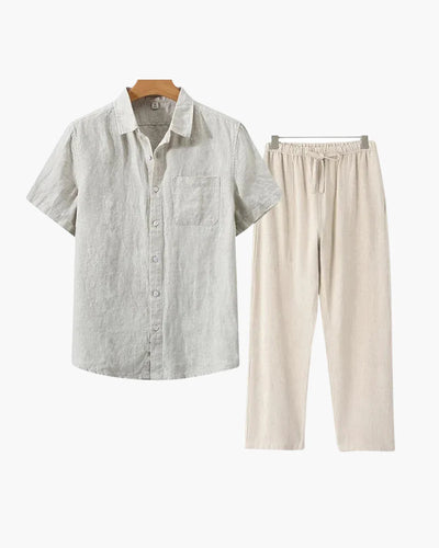 Proper Noble Linen Combo Short Sleeve