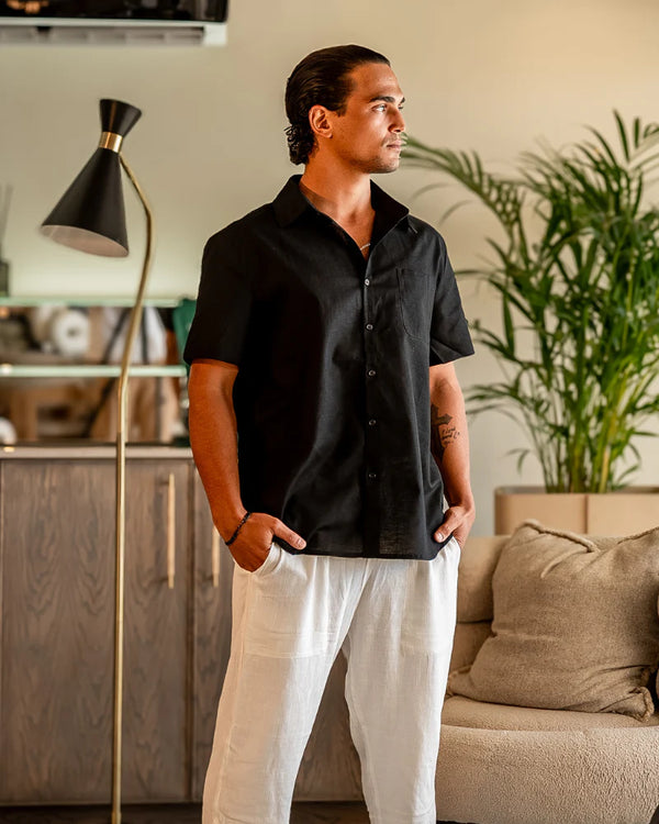 Cape Town Linen Shirt Short Sleeve hover image