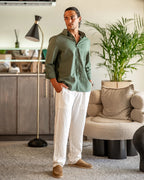Proper Noble Linen Combo Long Sleeve