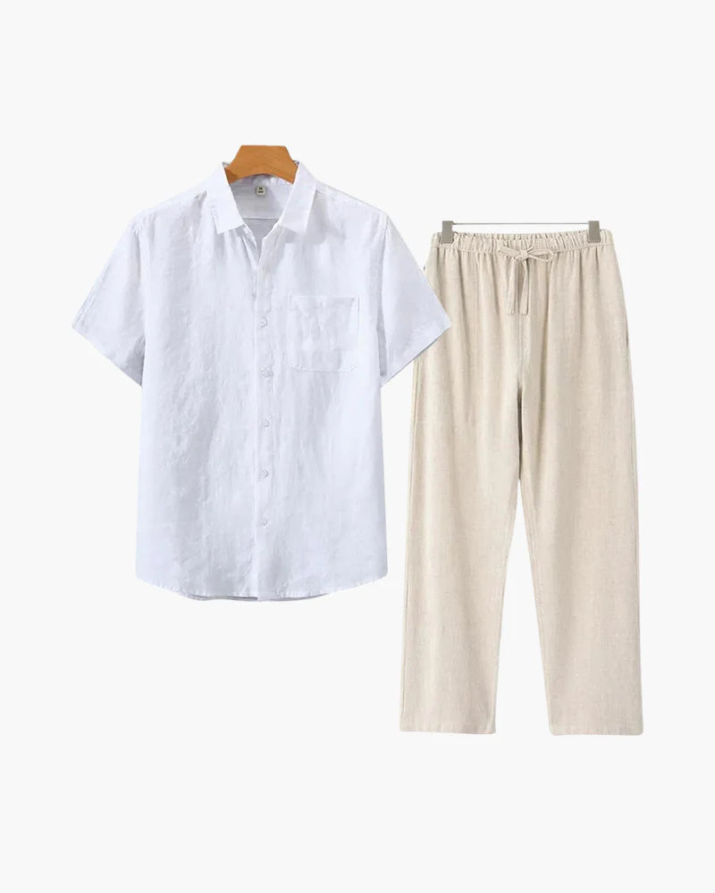 Proper Noble Linen Combo Short Sleeve
