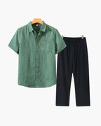 Proper Noble Linen Combo Short Sleeve