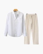 Proper Noble Linen Combo Long Sleeve