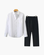 Proper Noble Linen Combo Long Sleeve