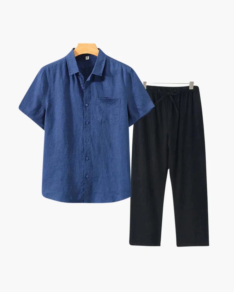 Proper Noble Linen Combo Short Sleeve