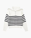 Striped Zip Up Sweater
