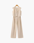 Classy Lady Linen Two-piece Set