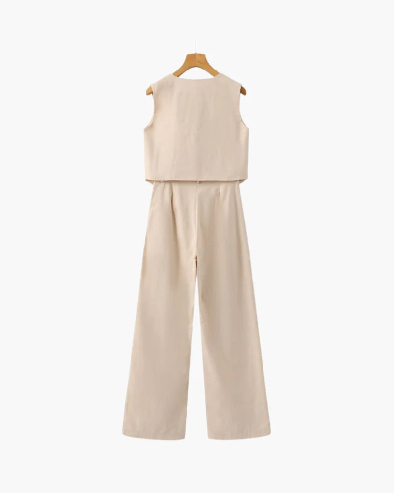Classy Lady Linen Two-piece Set