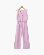 Classy Lady Linen Two-piece Set