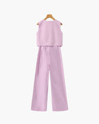 Classy Lady Linen Two-piece Set