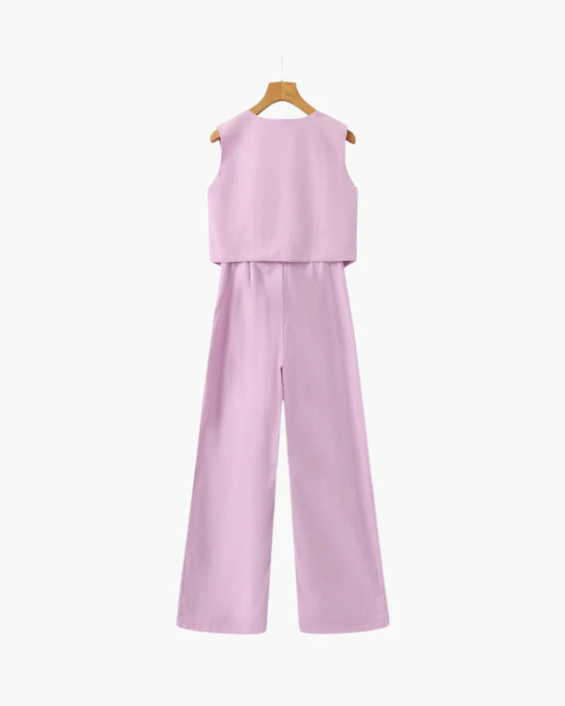 Classy Lady Linen Two-piece Set