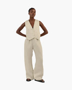 Classy Lady Linen Two-piece Set