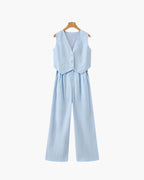 Classy Lady Linen Two-piece Set