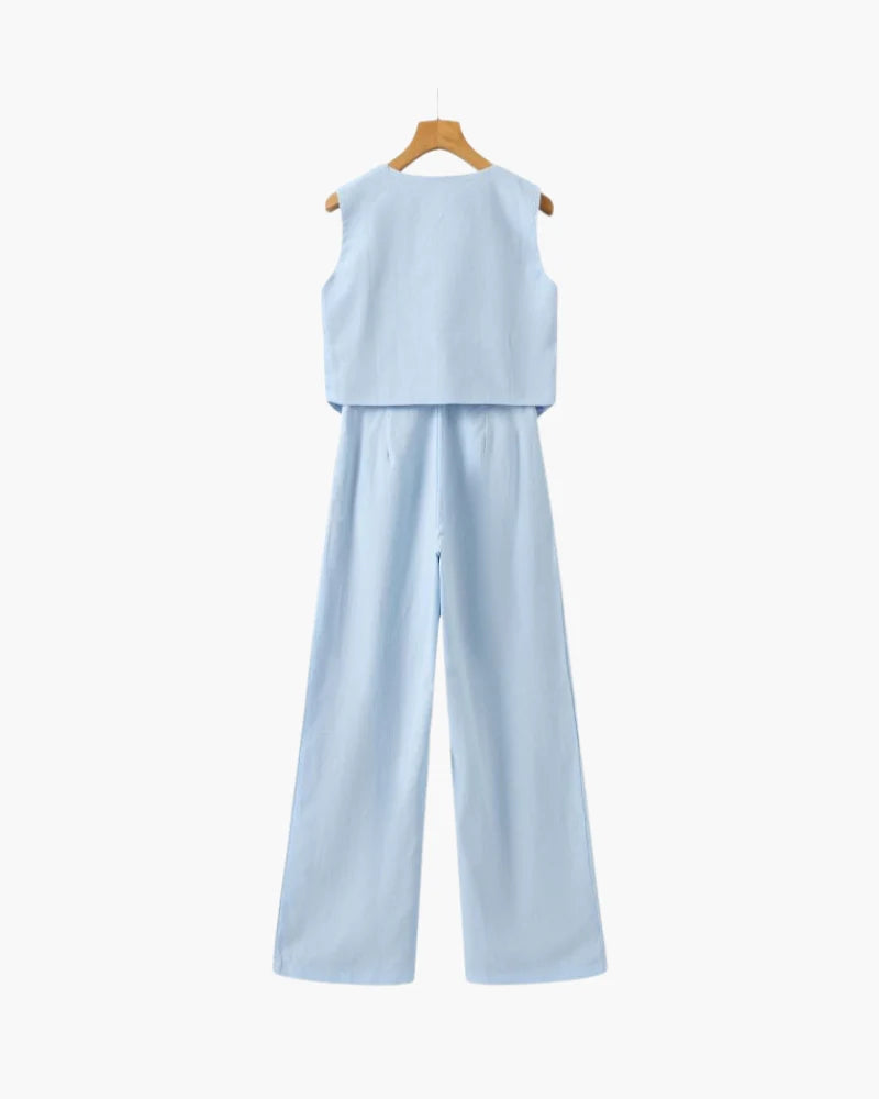 Classy Lady Linen Two-piece Set