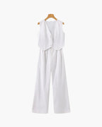 Classy Lady Linen Two-piece Set