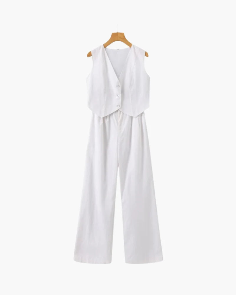 Classy Lady Linen Two-piece Set