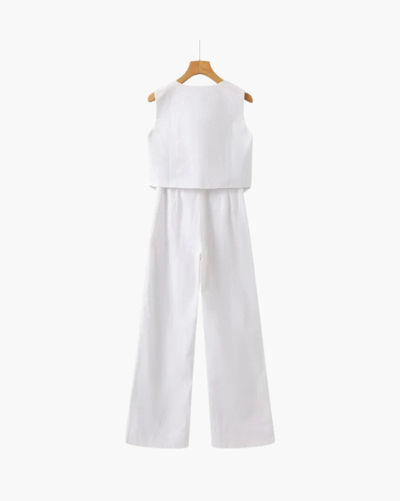 Classy Lady Linen Two-piece Set