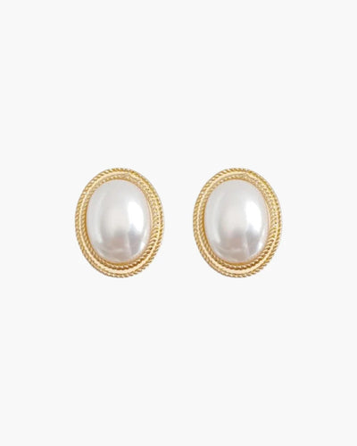 Radiance Oval Pearl Studs