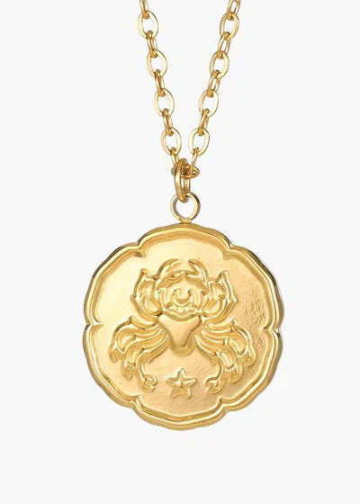 Zodiac Sign Necklace Gold