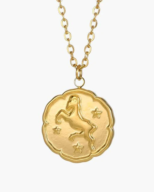 Zodiac Sign Necklace Gold