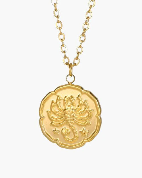 Zodiac Sign Necklace Gold
