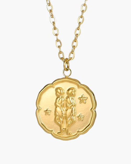 Zodiac Sign Necklace Gold