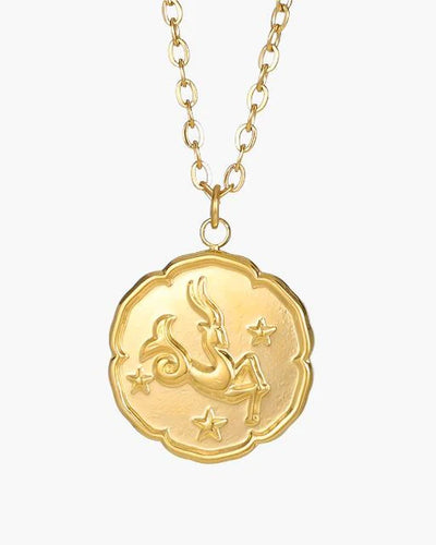 Zodiac Sign Necklace Gold