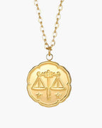Zodiac Sign Necklace Gold