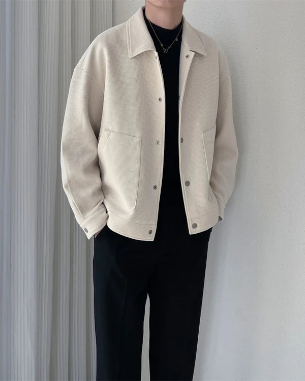 Classic Waffle Textured Overshirt hover image